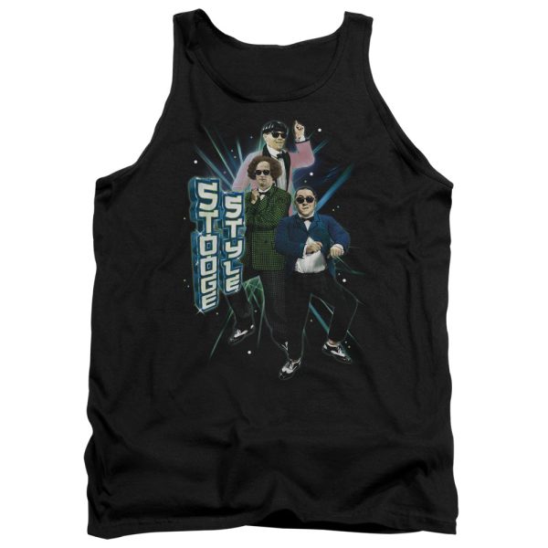 THREE STOOGES : STOOGE STYLE ADULT TANK BLACK MD Online Sale