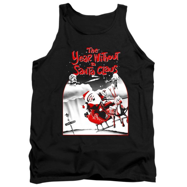 THE YEAR WITHOUT A SANTA CLAUS : SANTA POSTER ADULT TANK Black LG Fashion