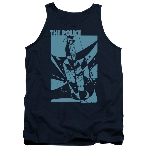 THE POLICE : MESSAGE IN A BOTTLE ADULT TANK Navy MD For Discount