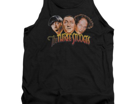 THREE STOOGES : THREE HEAD LOGO ADULT TANK BLACK XL Online Sale