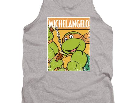 TEENAGE MUTANT NINJA TURTLES : TMNT MIKEY ADULT TANK Athletic Heather MD Cheap