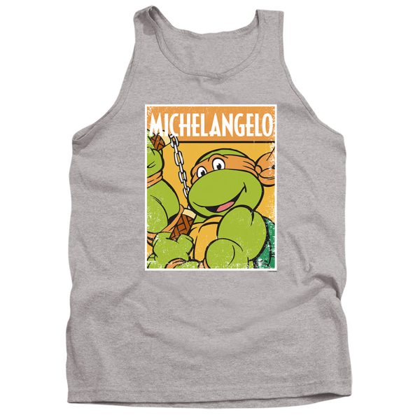 TEENAGE MUTANT NINJA TURTLES : TMNT MIKEY ADULT TANK Athletic Heather MD Cheap