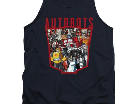 TRANSFORMERS : AUTOBOT COLLAGE ADULT TANK Navy XL For Sale