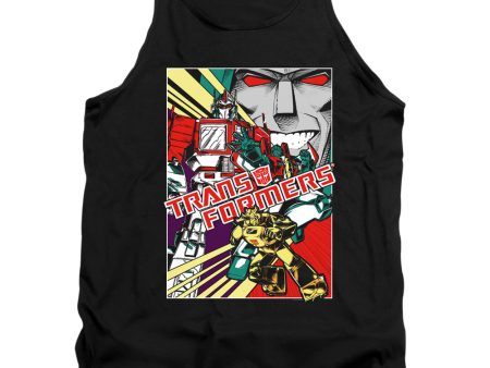 TRANSFORMERS : COMIC POSTER ADULT TANK Black SM on Sale