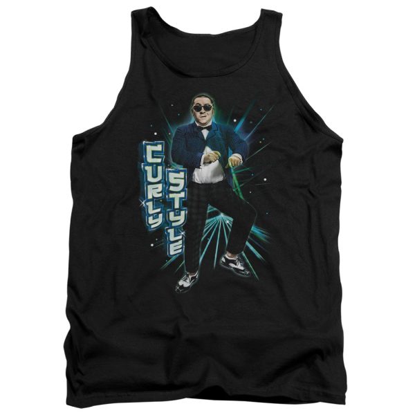 THREE STOOGES : CURLY STYLE ADULT TANK BLACK LG For Cheap