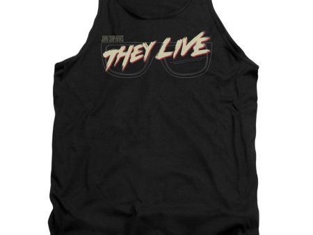 THEY LIVE : GLASSES LOGO ADULT TANK Black SM Hot on Sale