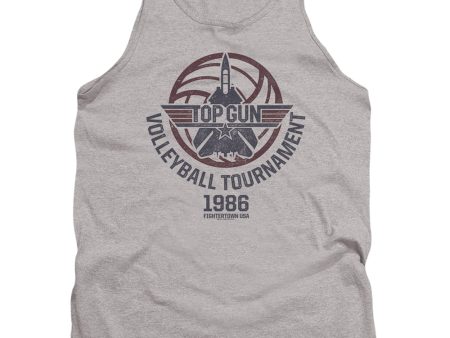 TOP GUN : VOLLEYBALL GREY ADULT TANK Athletic Heather XL Cheap