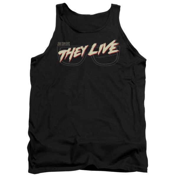 THEY LIVE : GLASSES LOGO ADULT TANK Black LG For Cheap