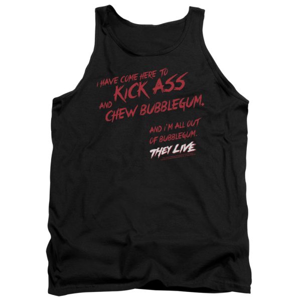 THEY LIVE : CHEW BUBBLEGUM ADULT TANK BLACK 2X For Cheap