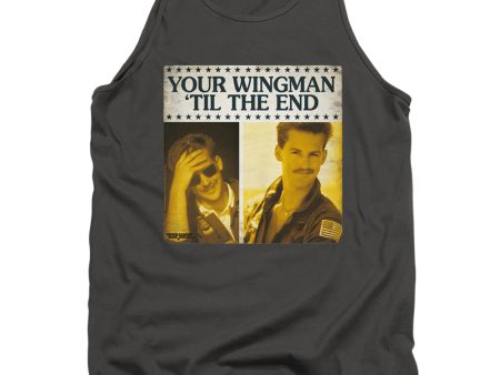 TOP GUN : TIL THE END ADULT TANK Charcoal XL Hot on Sale