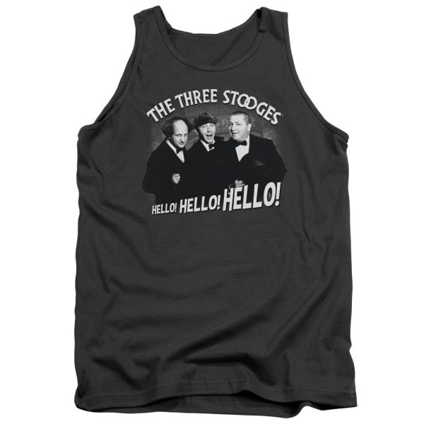 THREE STOOGES : HELLO AGAIN ADULT TANK Charcoal XL Discount