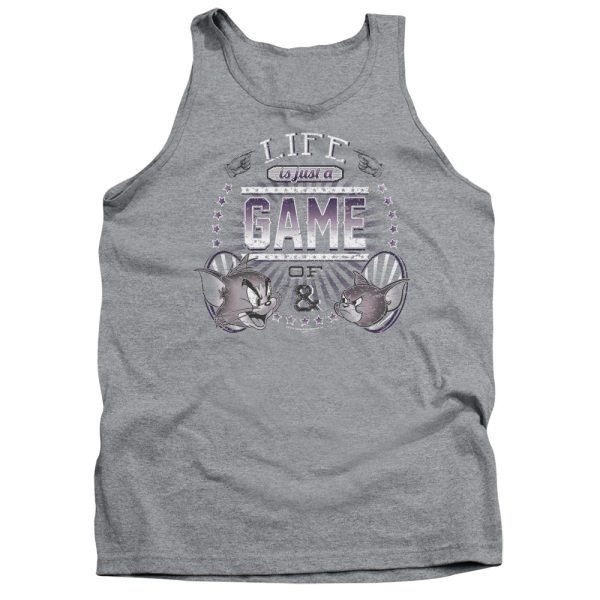 TOM AND JERRY : LIFE IS A GAME ADULT TANK Athletic Heather SM Supply