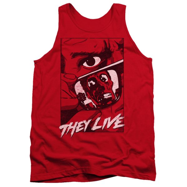 THEY LIVE : GRAPHIC POSTER ADULT TANK Red SM Online Hot Sale