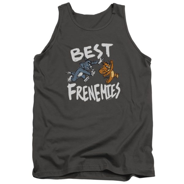 TOM AND JERRY MOVIE : BEST FRENEMIES ADULT TANK Charcoal 2X Online now