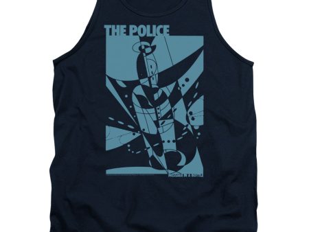 THE POLICE : MESSAGE IN A BOTTLE ADULT TANK Navy SM Sale