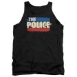 THE POLICE : THREE STRIPES LOGO ADULT TANK Black 2X Discount