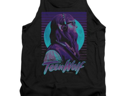 TEEN WOLF : HEADPHONE WOLF ADULT TANK Black LG on Sale