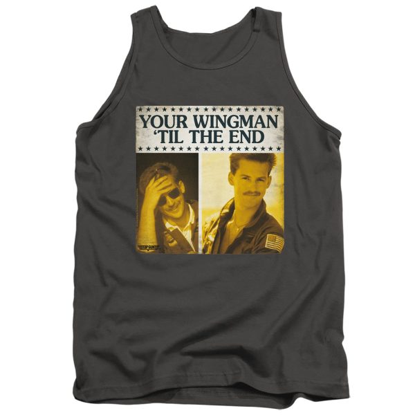 TOP GUN : TIL THE END ADULT TANK Charcoal 2X For Cheap