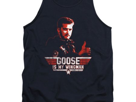 TOP GUN : WINGMAN GOOSE ADULT TANK NAVY SM For Cheap