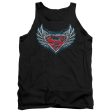 SUPERMAN : STEEL WINGS LOGO ADULT TANK BLACK LG on Sale