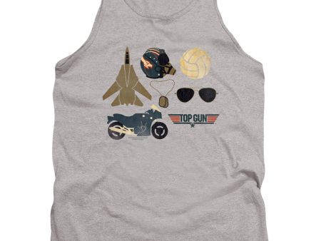 TOP GUN : ITEMS ADULT TANK Athletic Heather SM For Sale