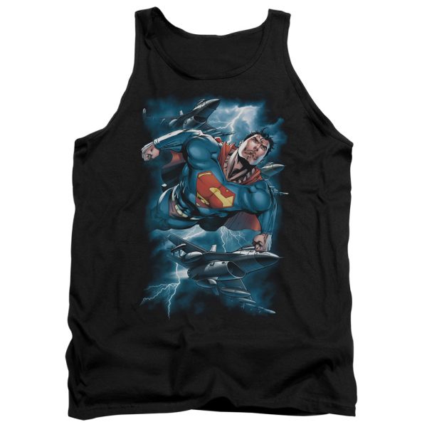 SUPERMAN : STORMY FLIGHT ADULT TANK Black LG For Sale