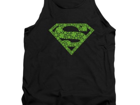 SUPERMAN : ST. PATRICK S DAY SHAMROCK LOGO ADULT TANK Black MD For Cheap