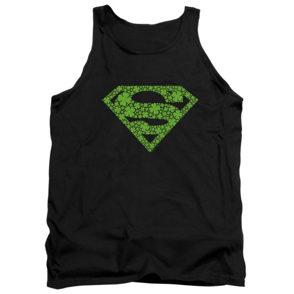 SUPERMAN : ST. PATRICK S DAY SHAMROCK LOGO ADULT TANK Black MD For Cheap