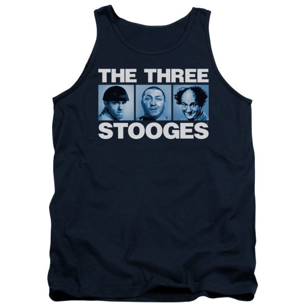 THREE STOOGES : THREE SQUARES ADULT TANK Navy XL Online Sale