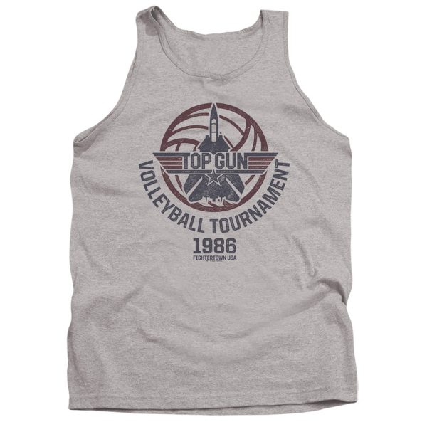 TOP GUN : VOLLEYBALL GREY ADULT TANK Athletic Heather SM For Cheap