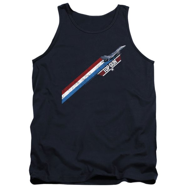 TOP GUN : STRIPES ADULT TANK Navy SM For Sale