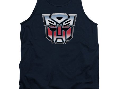 TRANSFORMERS : AUTOBOT AIRBRUSH LOGO ADULT TANK Navy MD For Discount