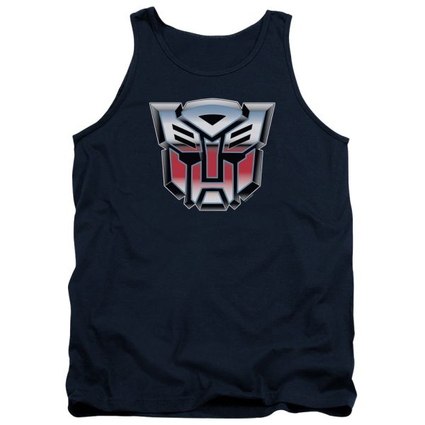 TRANSFORMERS : AUTOBOT AIRBRUSH LOGO ADULT TANK Navy MD For Discount