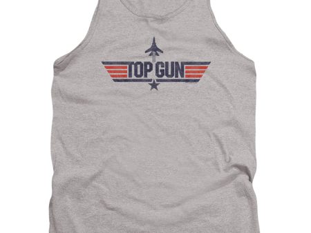 TOP GUN : LOGO GREY ADULT TANK Athletic Heather LG Sale