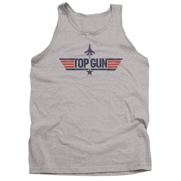 TOP GUN : LOGO GREY ADULT TANK Athletic Heather LG Sale