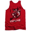 THEY LIVE : GRAPHIC POSTER ADULT TANK Red MD Hot on Sale