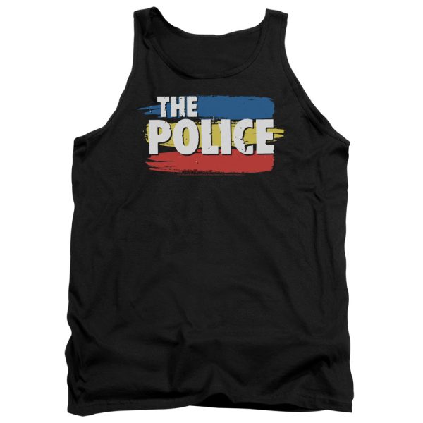 THE POLICE : THREE STRIPES LOGO ADULT TANK Black SM Online