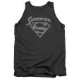 SUPERMAN : SUPER ARCH ADULT TANK CHARCOAL 2X For Sale