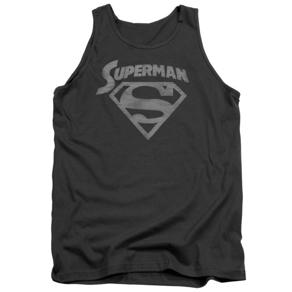 SUPERMAN : SUPER ARCH ADULT TANK CHARCOAL 2X For Sale