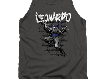 TEENAGE MUTANT NINJA TURTLES : TMNT LEONARDO ADULT TANK Charcoal SM on Sale