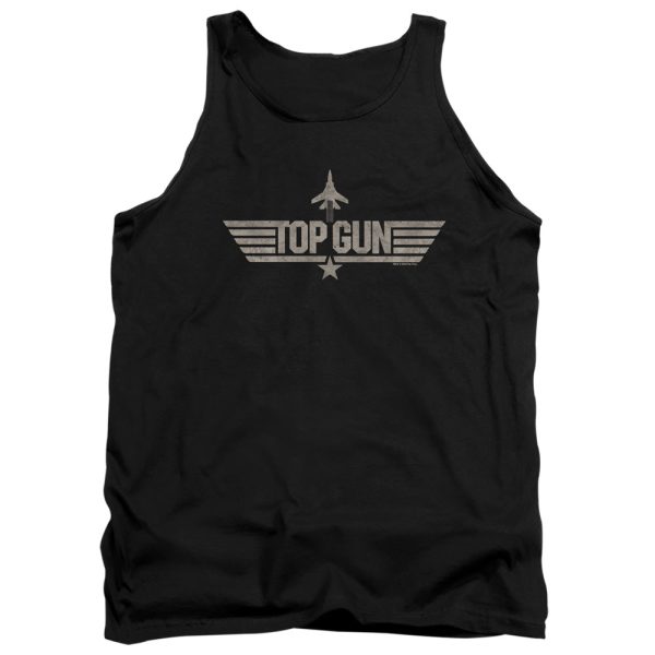 TOP GUN : MONOTONED LOGO ADULT TANK Black LG Online