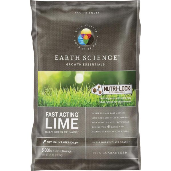 Earth Science Fast Acting 25 Lb. 5000 Sq. Ft. Coverage Lime For Discount