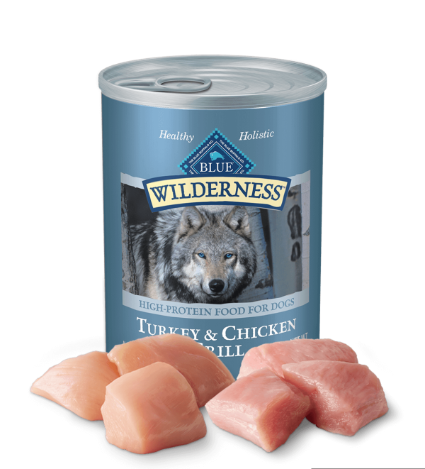 Blue Buffalo Wilderness Grain Free Canned Dog Food, Turkey and Chicken Grill Recipe (12x12.5 oz) Supply